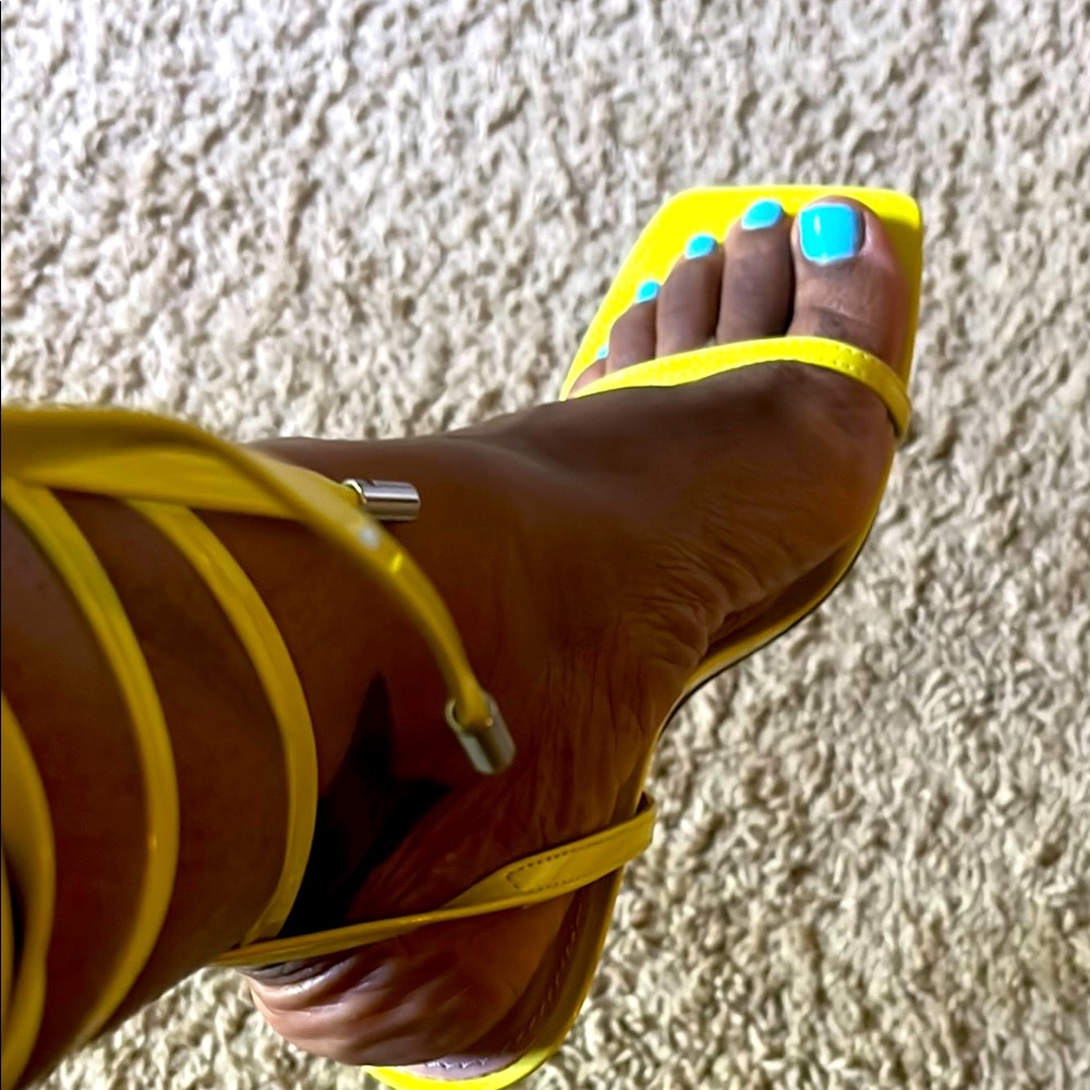 Yellow Strappy Women's Sandals